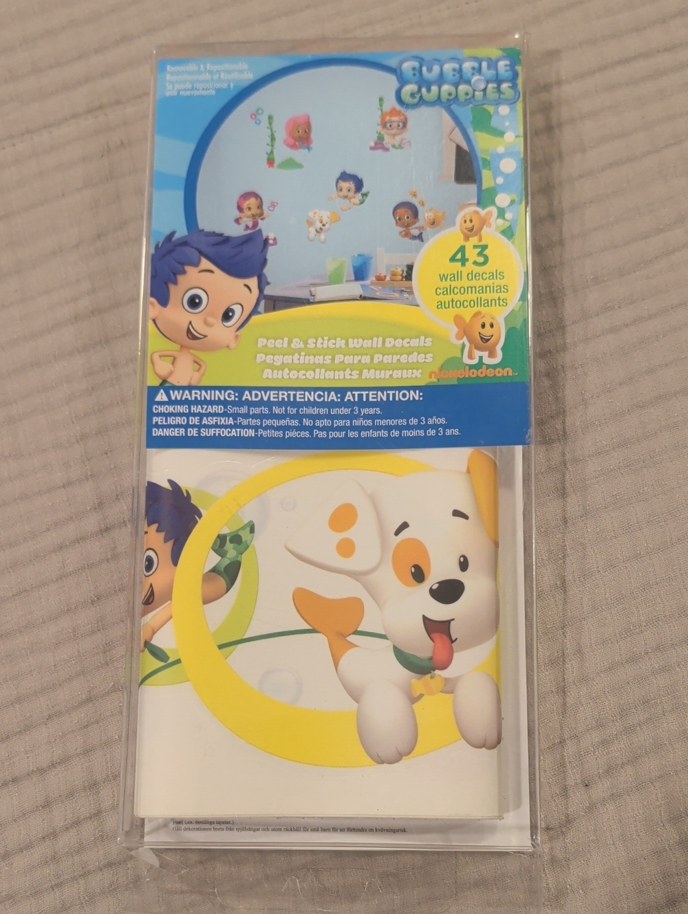 Nickelodeon Bubble Guppies Peel & Stick Decals - Blue, Yellow, Orange